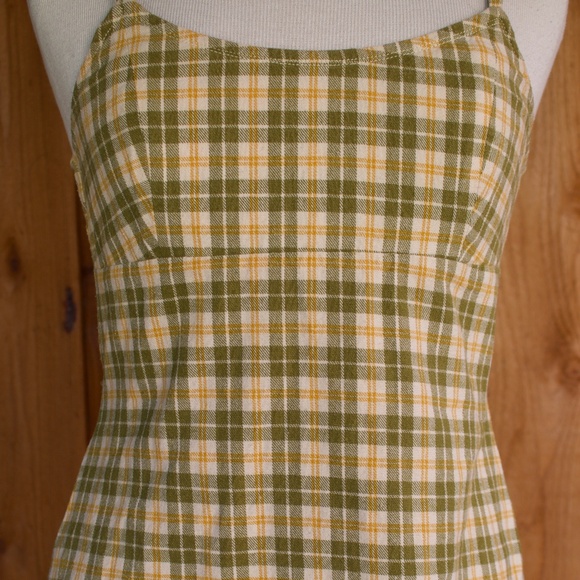 John Galt 100% Cotton Plaid Flannel 90's Style Mini Dress - Picture 8 of 17